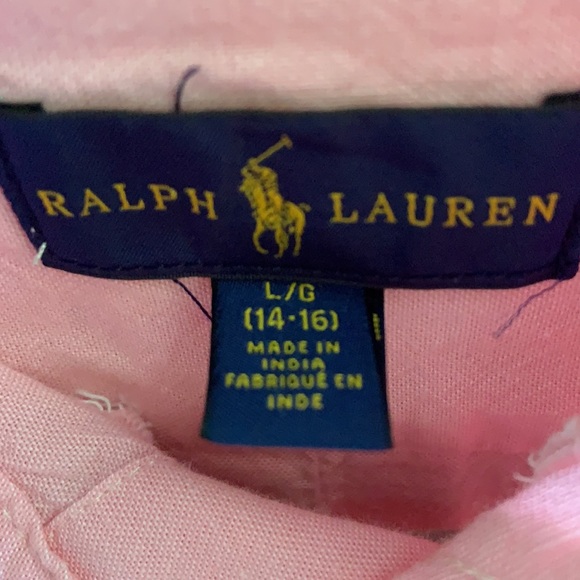 RALPH LAUREN GINGHAM COTTON DRESS SHIRT - Picture 2 of 3